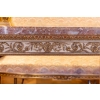 Table de style Louis XVI dessus de marbre rose fin 19e siècle | Biron Table de style Louis XVI dessus de marbre rose fin 19e siècle
