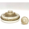 Flacon « Lentilles » verre blanc patiné sépia de René LALIQUE | Biron Flacon "Lentilles" verre blanc patiné sépia de René LALIQUE