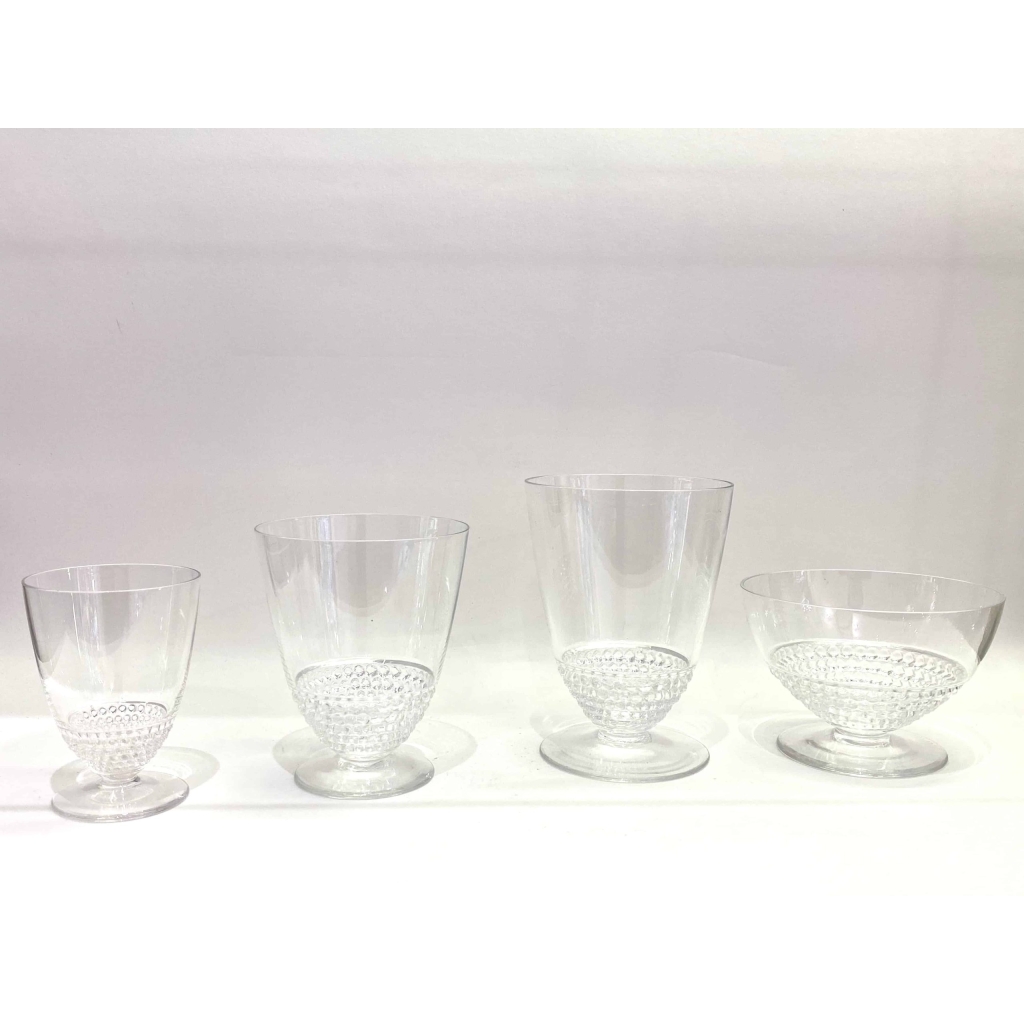 Service « Nippon » verre blanc de René Lalique – 48 verres | Biron |||||||