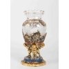 Vase en bronze doré et cristal Napoléon III 19e siècle