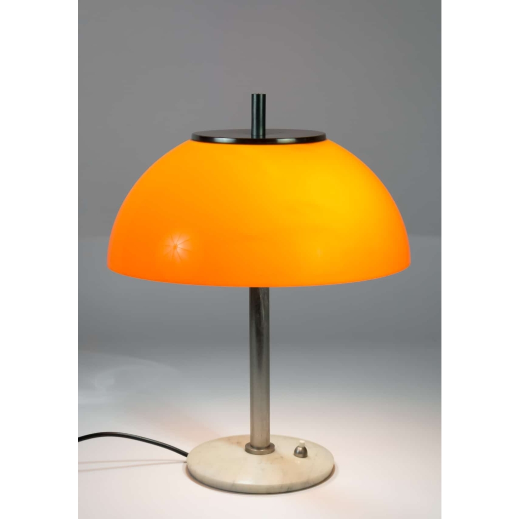 Lampe champignon en perspex et marbre vers 1960 Italie | Biron |||||||