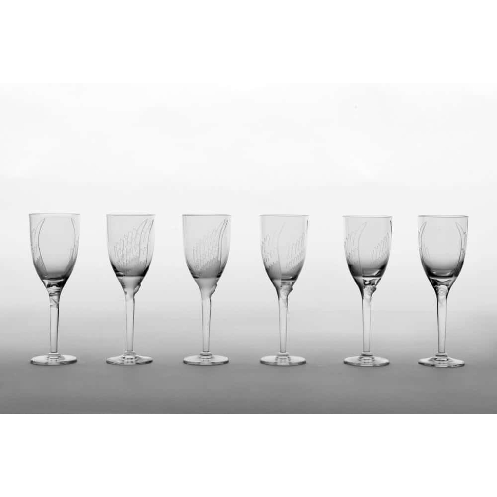 LALIQUE 20 Flutes Champagne, modèle » Ange « Sourire de reims | Biron |
