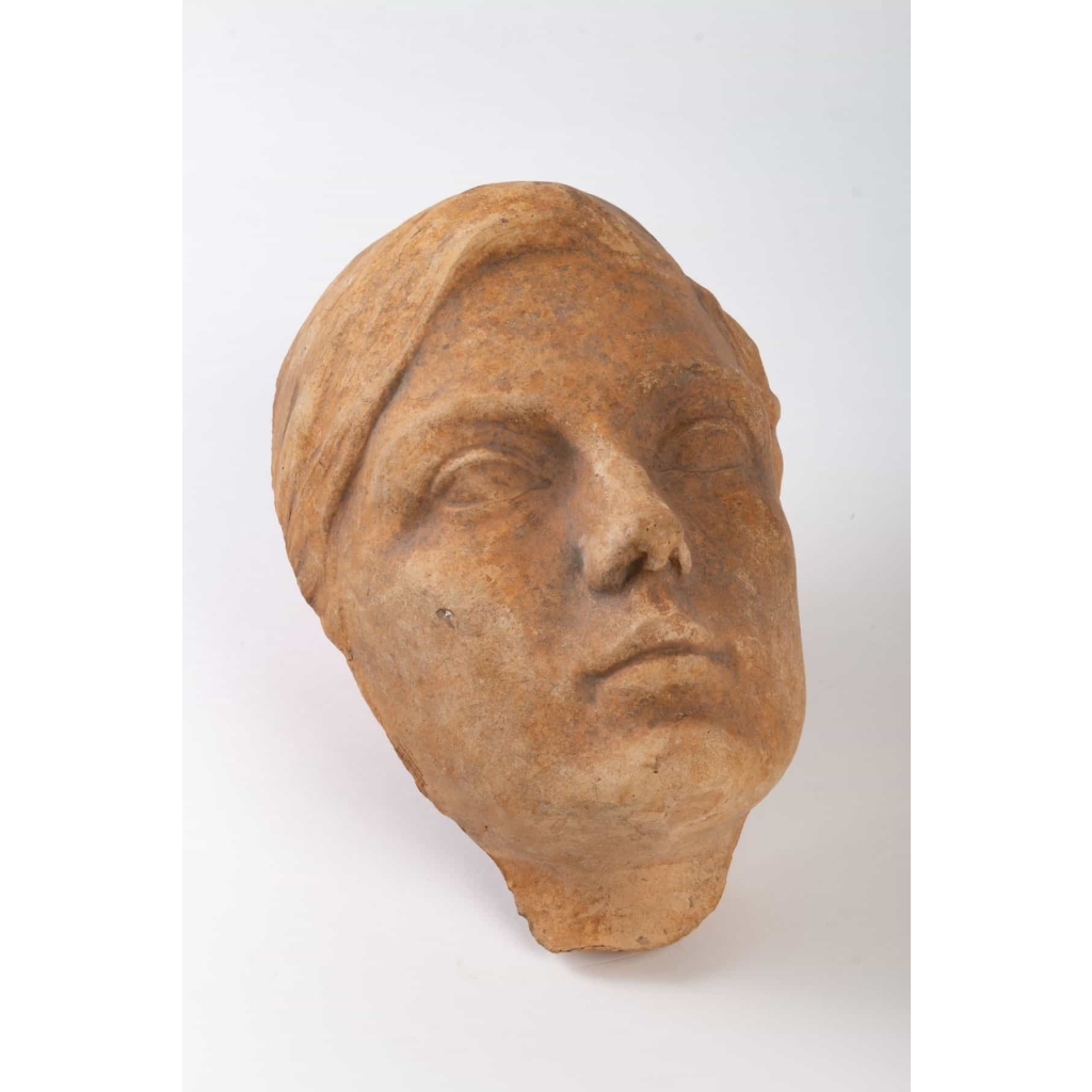 Sculpture visage de Femme en Terre-cuite | Biron Sculpture visage de Femme en Terre-cuite