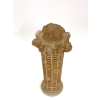 Flacon "Panier de Roses" verre blanc patiné sépia de René Lalique