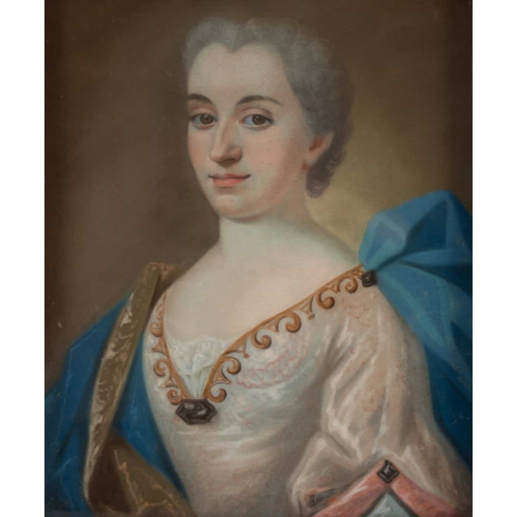 Pastel 18e siècle portrait de Renée de Damian Vinsargues