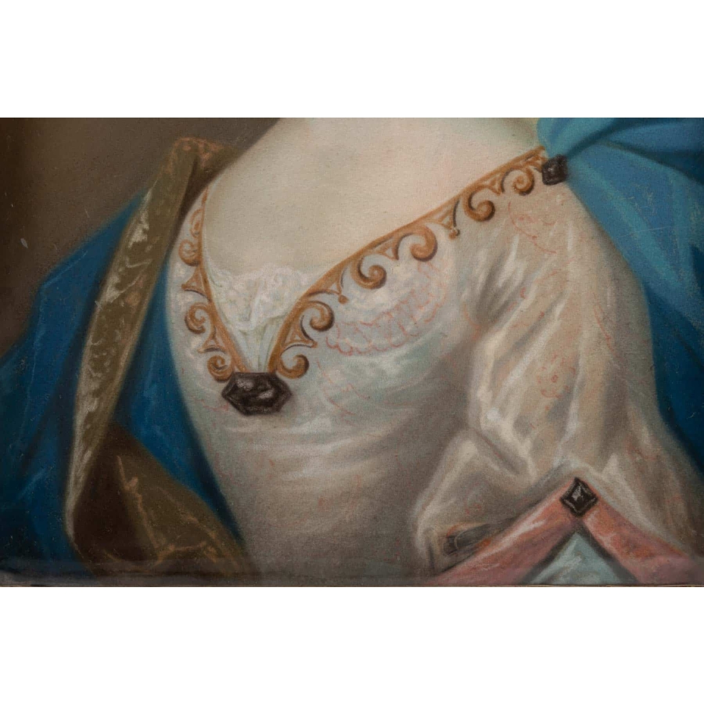 Pastel 18e siècle portrait de Renée de Damian Vinsargues