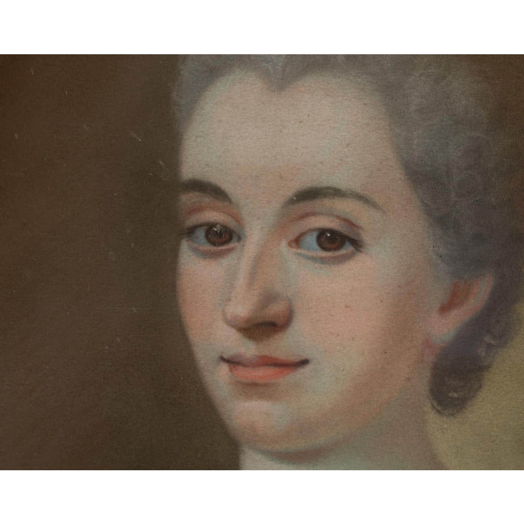 Pastel 18e siècle portrait de Renée de Damian Vinsargues