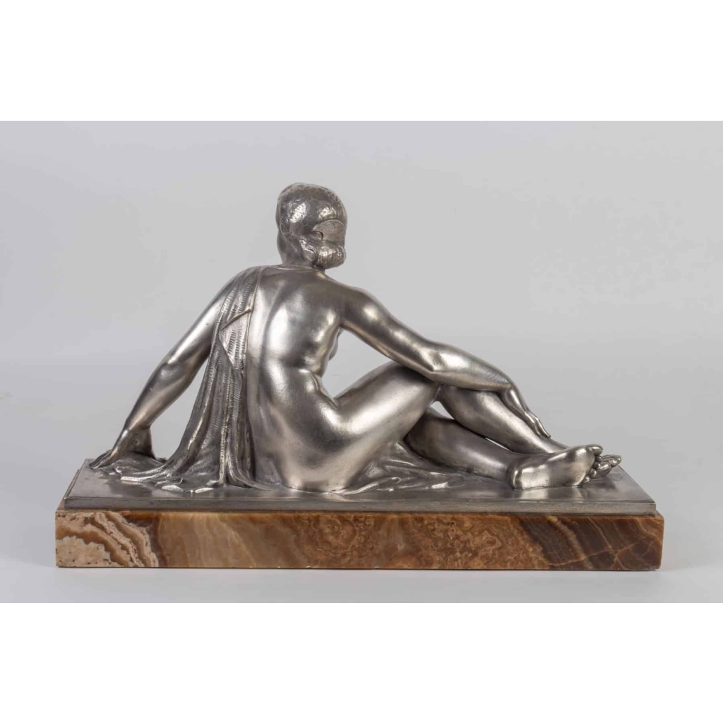 Sculpture en bronze argenté de Auguste Guénot | Biron Sculpture en bronze argenté de Auguste Guénot