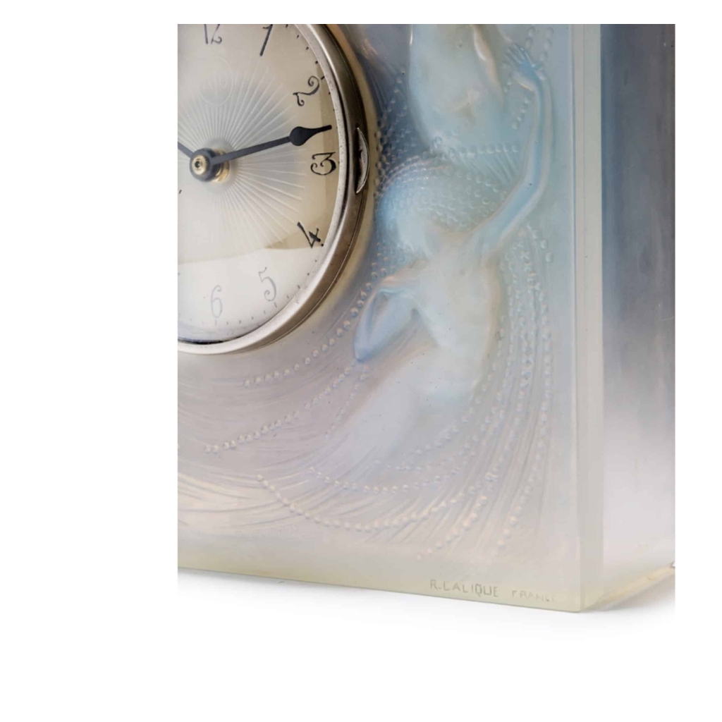 René Lalique : Pendule « Sirènes »Opalescente | Biron René Lalique : Pendule "Sirènes"Opalescente