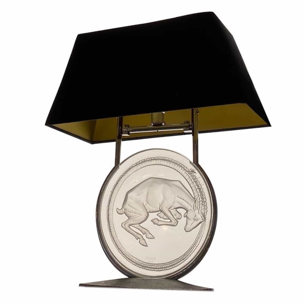 René lalique : Lampe de cheminée « Bélier » | Biron |