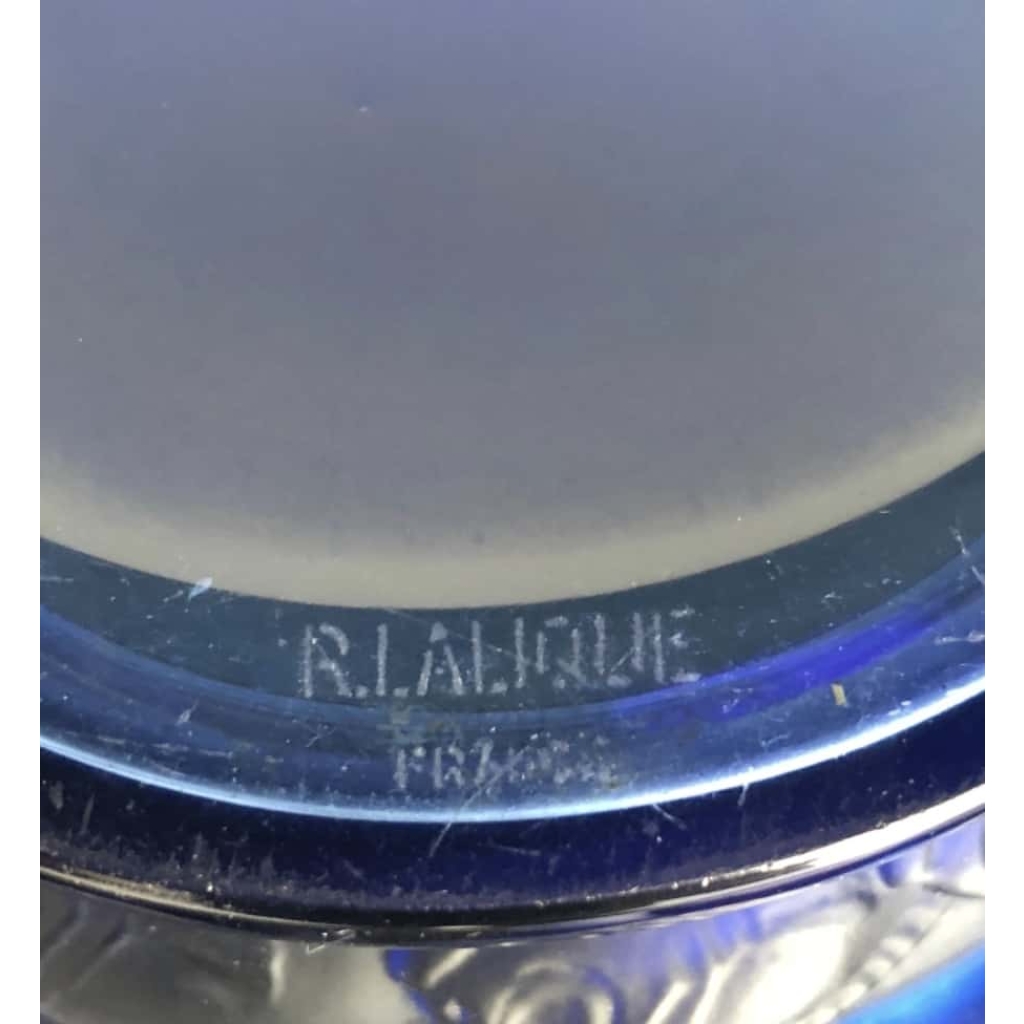 Vase "Monaco" verre bleu saphir de René LALIQUE