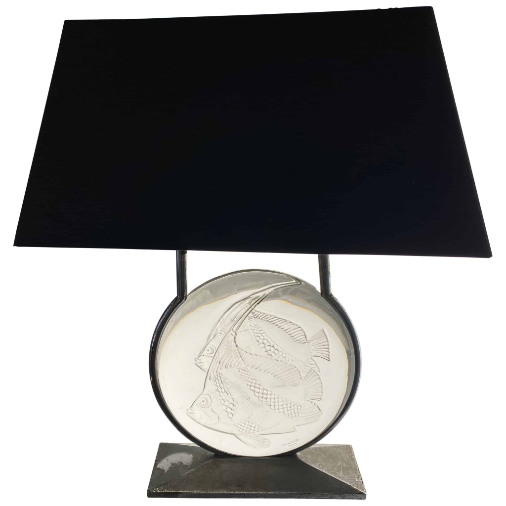 René LALIQUE : Lampe » Poisson « | Biron |||