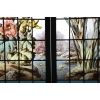 VITRAUX VITRAIL ROSES TREMIERES IRIS V97 | Biron VITRAUX VITRAIL ROSES TREMIERES IRIS V97