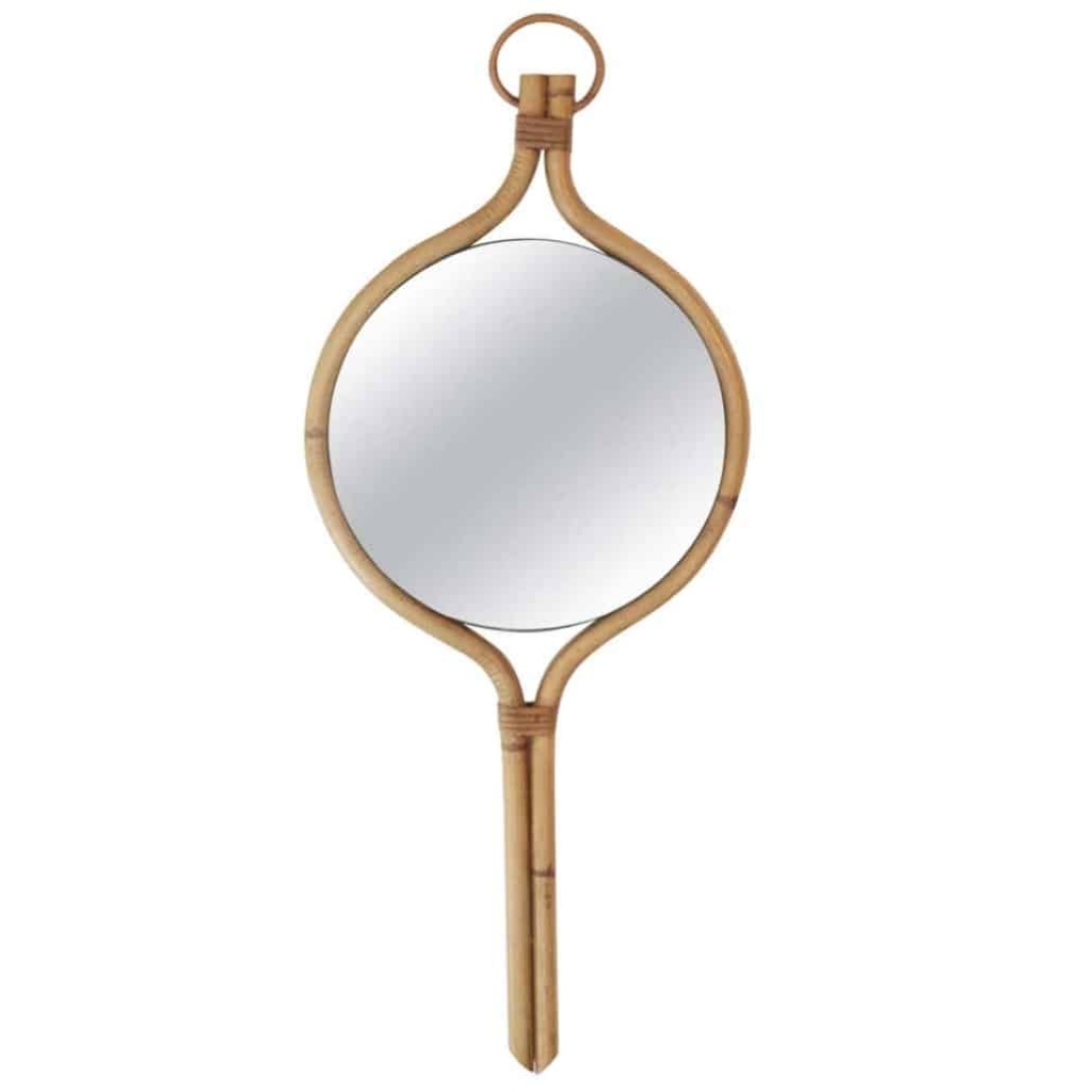 Miroir rotin Louis Sognot 1950 2