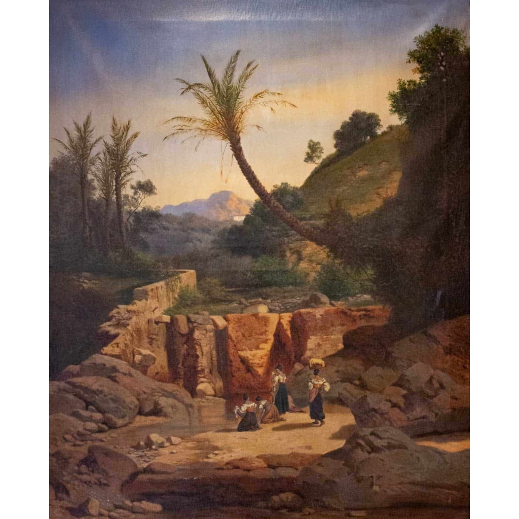 Grand Paysage du sud de L'Italie, Par Alphonse Reimers 1878