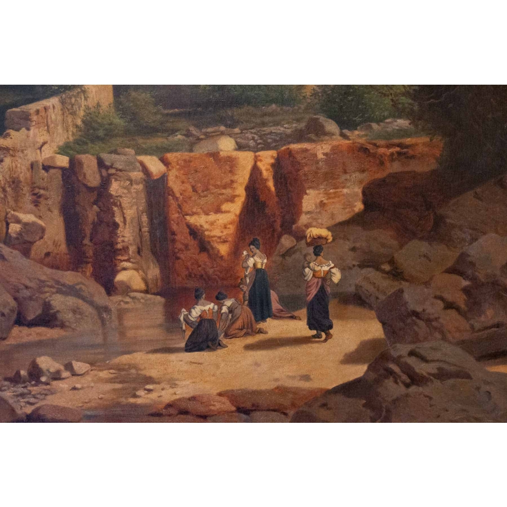 Grand Paysage du sud de L'Italie, Par Alphonse Reimers 1878