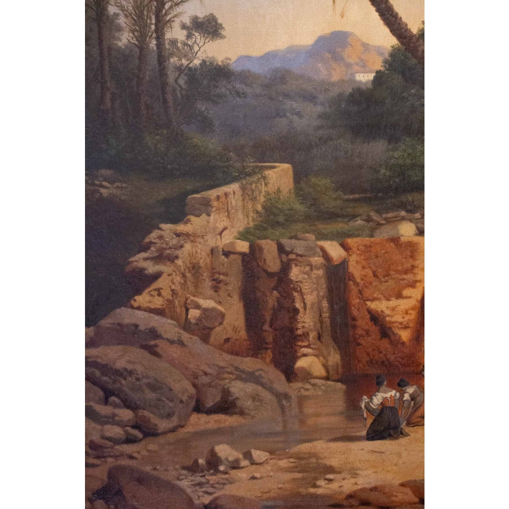 Grand Paysage du sud de L'Italie, Par Alphonse Reimers 1878