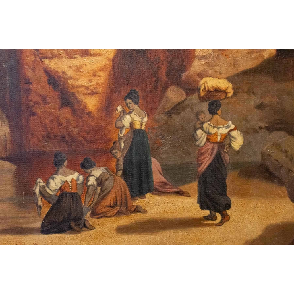 Grand Paysage du sud de L'Italie, Par Alphonse Reimers 1878
