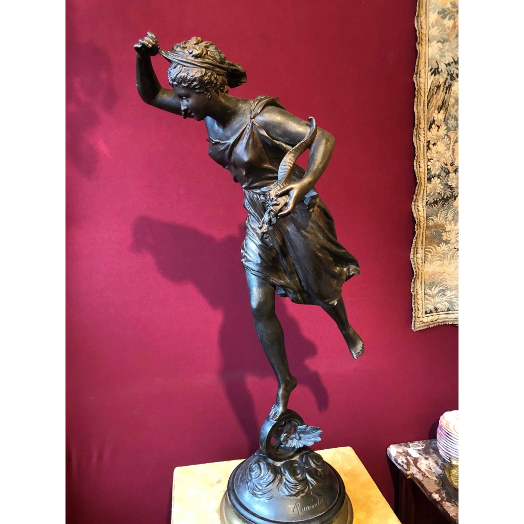 Le sourire de Dame…Fortune-, par Louis Ernest Rancoulet (1842-1915).Bronze vers 1885. | Biron |||||
