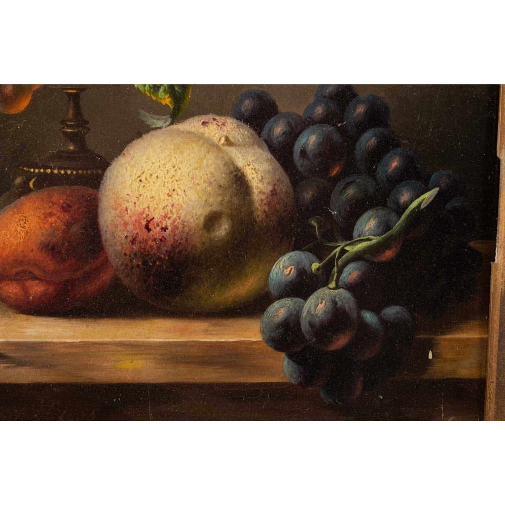 Nature morte signée Johanes Reekers datée 1855