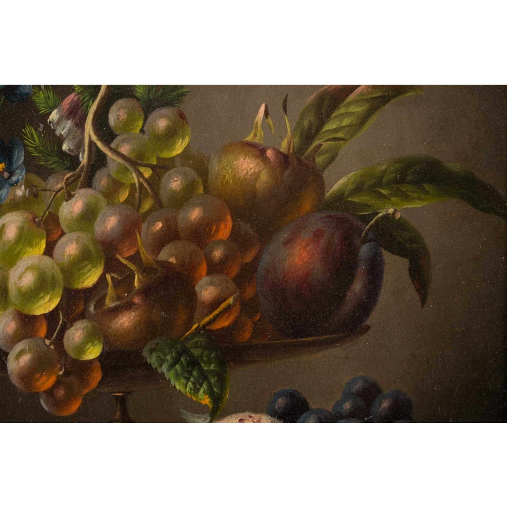 Nature morte signée Johanes Reekers datée 1855
