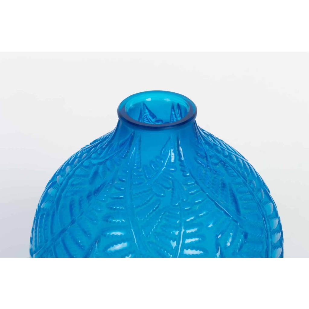 Vase « Espalion » verre bleu électrique de René LALIQUE