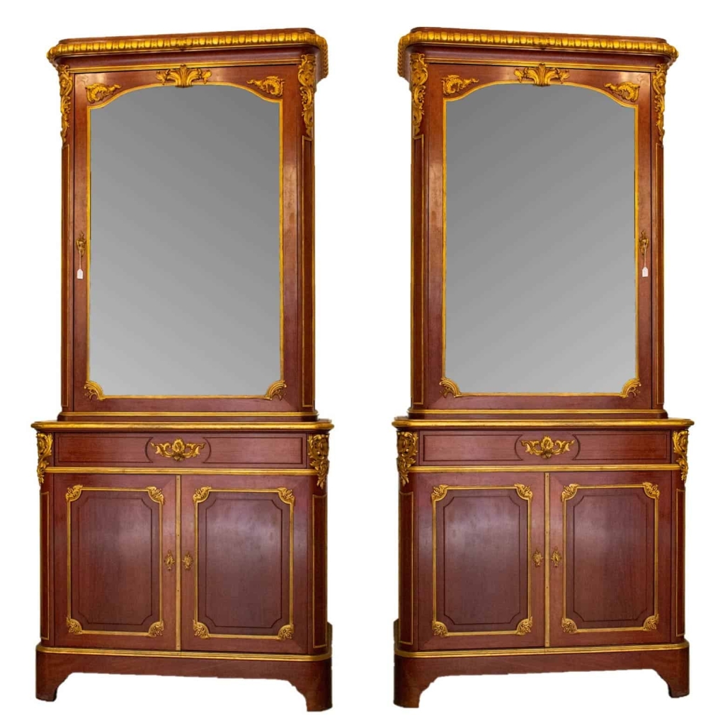 Paire de bibliothèques de style Louis XVI signées DURAND | Biron ||