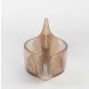 Jardinière « Acanthes » verre blanc patiné sépia de René LALIQUE