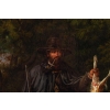 Tableau la partie de dés des chasseurs signée Jean MIEG 1842