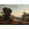 Huile sur toile paysage italianisant, école française vers 1830