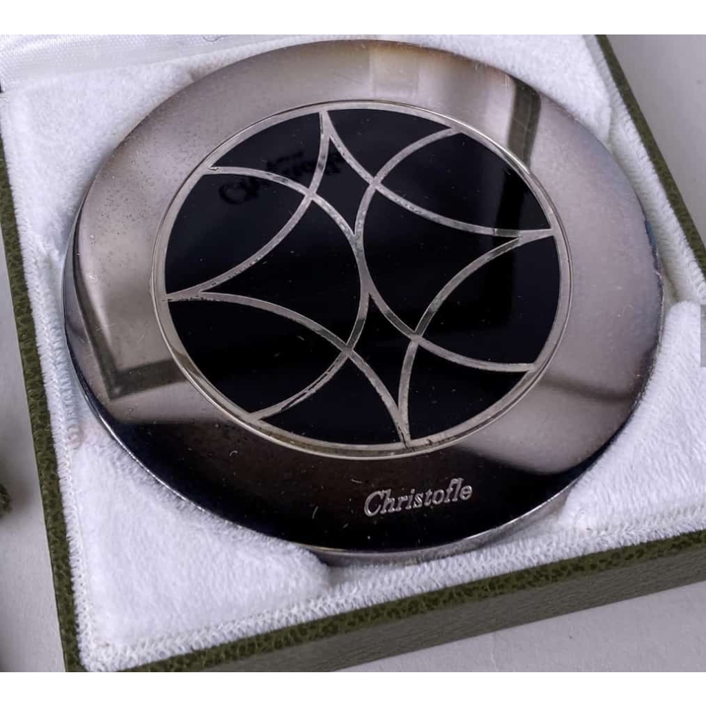 CHRISTOFLE: Miroir de sac « Talisman » | Biron CHRISTOFLE: Miroir de sac "Talisman"