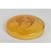 Boite « Deux Sirènes » verre orange opalescent de René LALIQUE