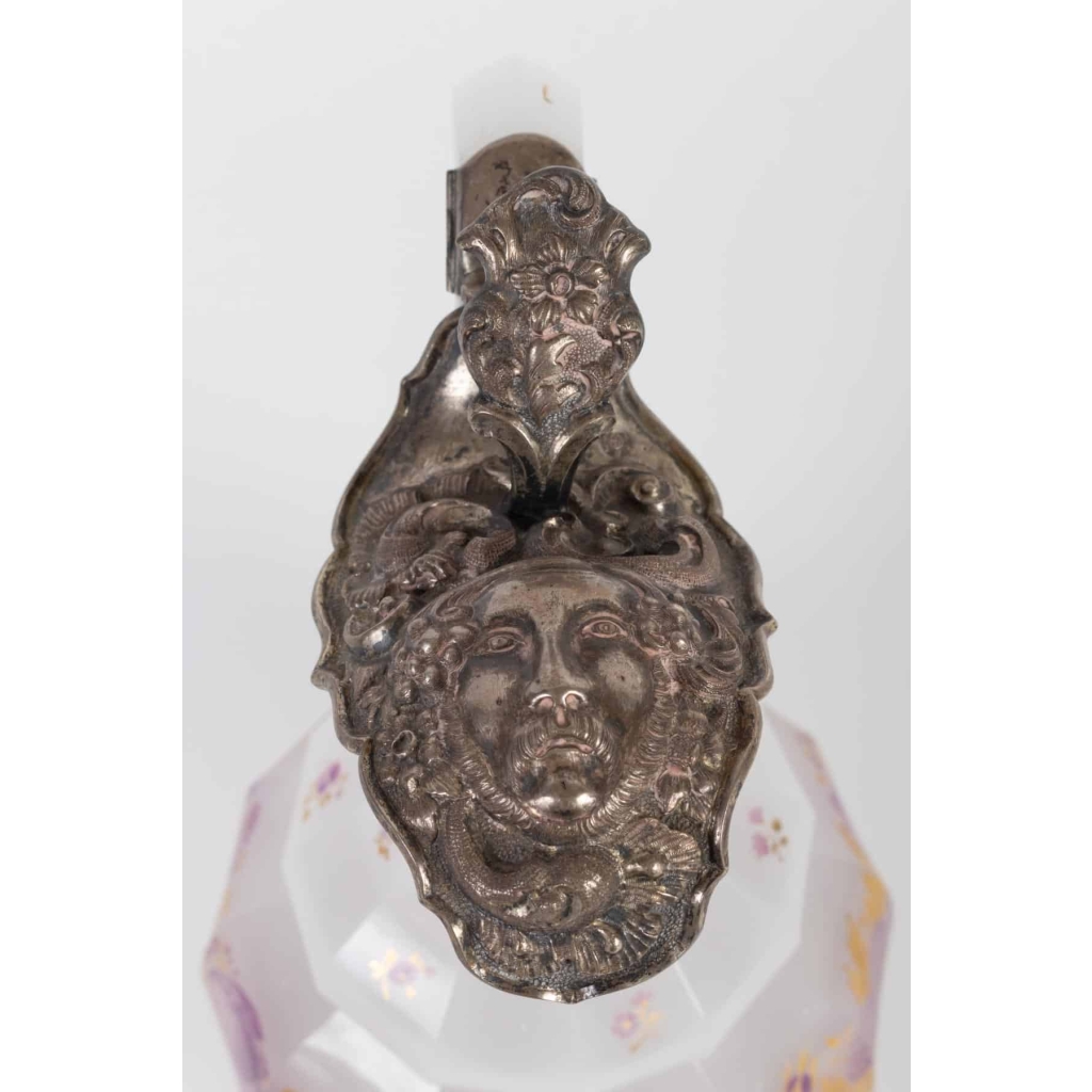 Aiguière en opaline et son verre 19e siècle