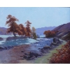 HALLE Charles Tableau paysage 20ème siècle Ecole de Crozant Paysage de La Creuse Huile sur toile signée