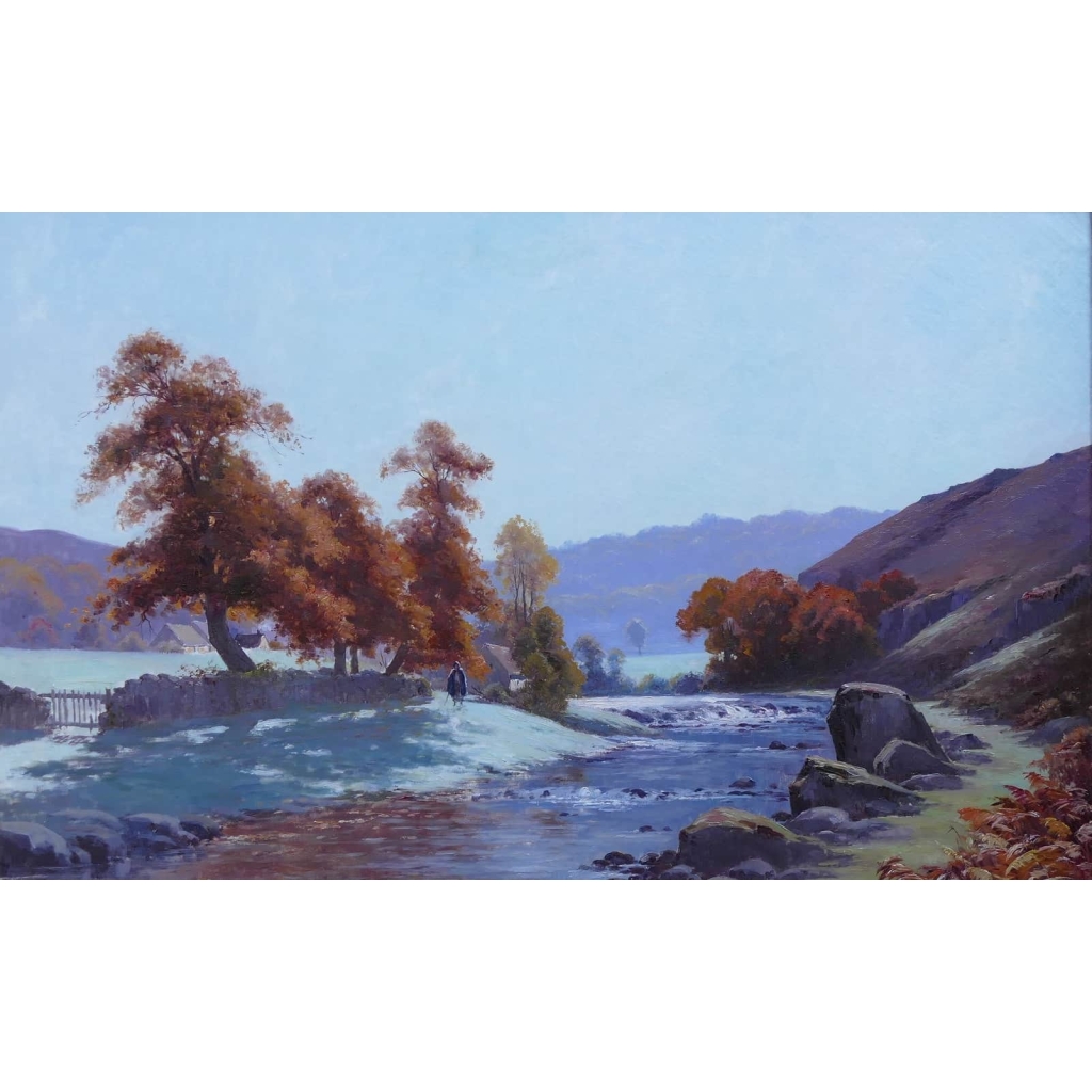 HALLE Charles Tableau paysage 20ème siècle Ecole de Crozant Paysage de La Creuse Huile sur toile signée