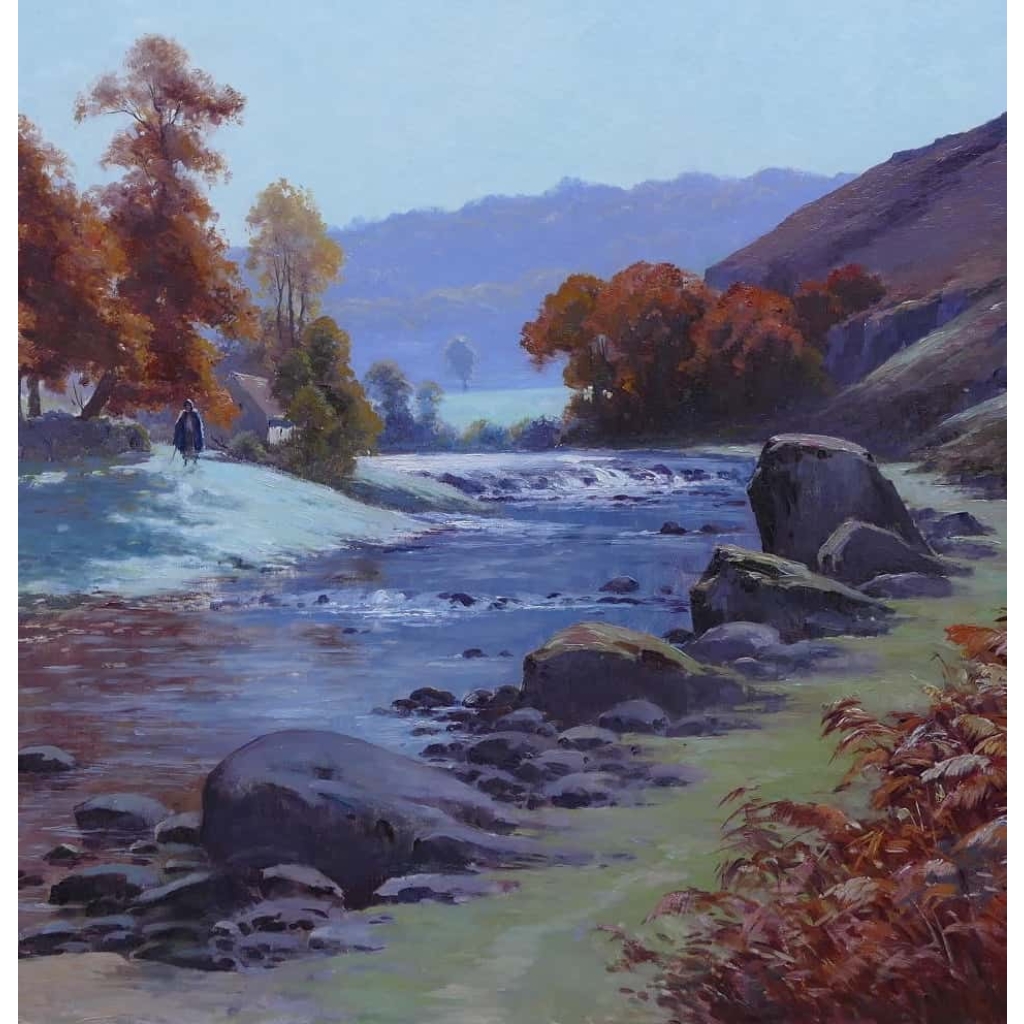HALLE Charles Tableau paysage 20ème siècle Ecole de Crozant Paysage de La Creuse Huile sur toile signée