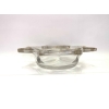 Cendrier « Fauvettes » verre blanc patiné sépia de René LALIQUE | Biron Cendrier "Fauvettes" verre blanc patiné sépia de René LALIQUE