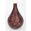 Vase « Sauges » verre ambre patiné blanc de René LALIQUE | Biron ||||||