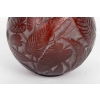 Vase « Sauges » verre ambre patiné blanc de René LALIQUE | Biron Vase « Sauges » verre ambre patiné blanc de René LALIQUE