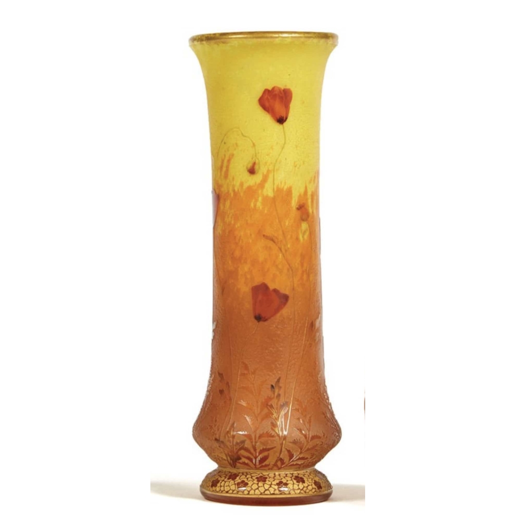 DAUM NANCY Vase « Coquelicots » | Biron |
