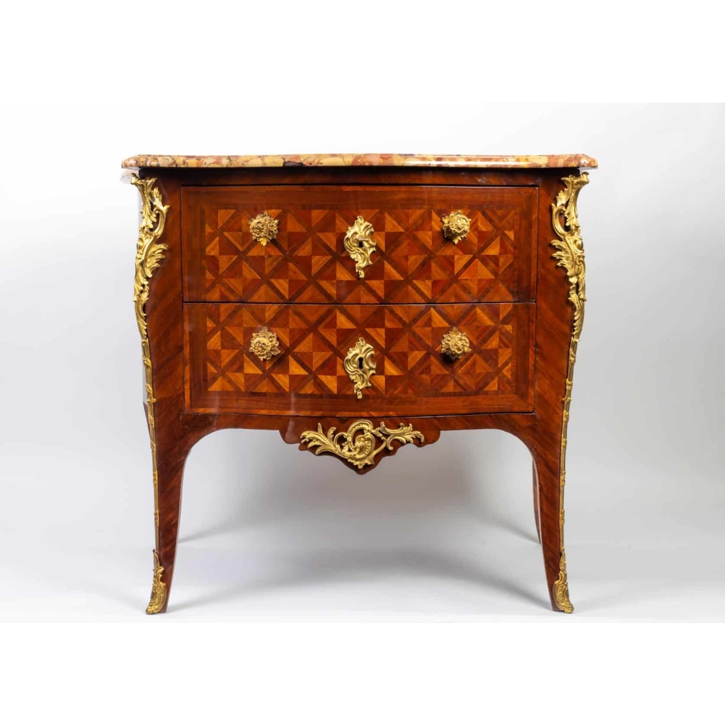 Commode 18e siècle en marqueterie estampillée DOIRAT | Biron |||||||||||