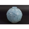 Vase « Druides » verre opalescent double couche patiné bleu de René LALIQUE