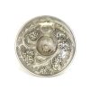 Encrier "Mûres" verre blanc patiné gris de René LALIQUE