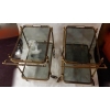 1970' Paire De Bars Roulants en Bronze et Laiton Doré Maison Baguès (Réservé)