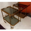 1970' Paire De Bars Roulants en Bronze et Laiton Doré Maison Baguès (Réservé)