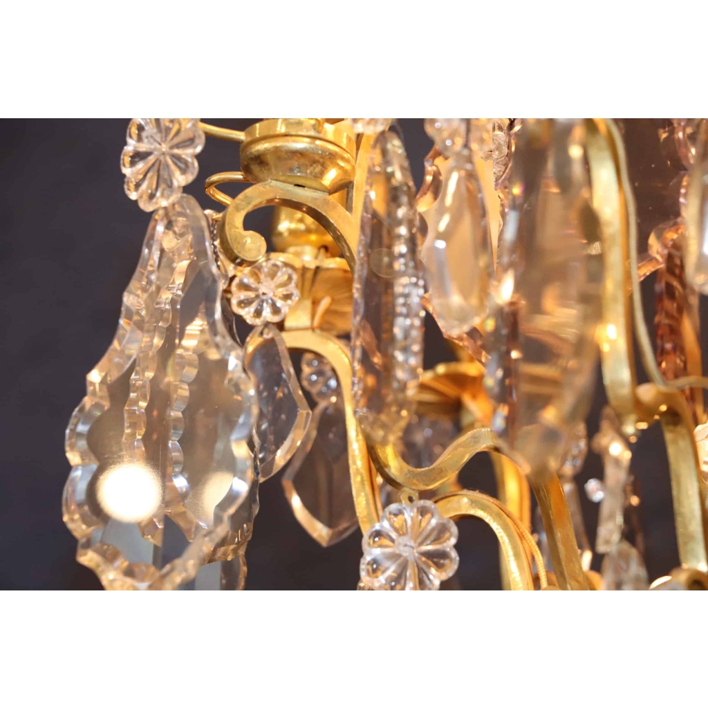 Lustre cage de style Louis XV. | Biron Lustre cage de style Louis XV.