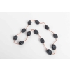 Collier Sautoir « Grosses Graines » verre noir patiné blanc de René LALIQUE | Biron Collier Sautoir « Grosses Graines » verre noir patiné blanc de René LALIQUE
