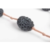 Collier Sautoir « Grosses Graines » verre noir patiné blanc de René LALIQUE | Biron Collier Sautoir « Grosses Graines » verre noir patiné blanc de René LALIQUE