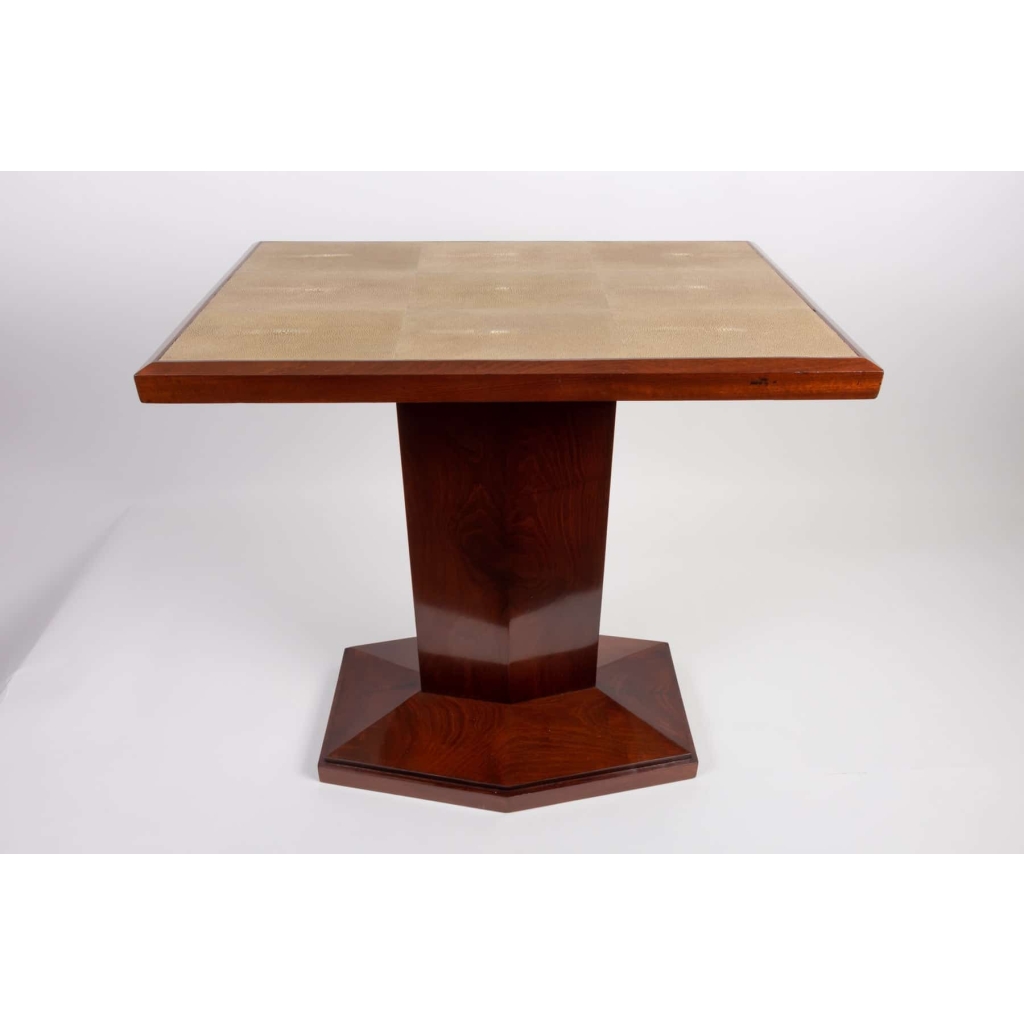 Table en acajou et dessus de galucha Art Déco | Biron |||||||