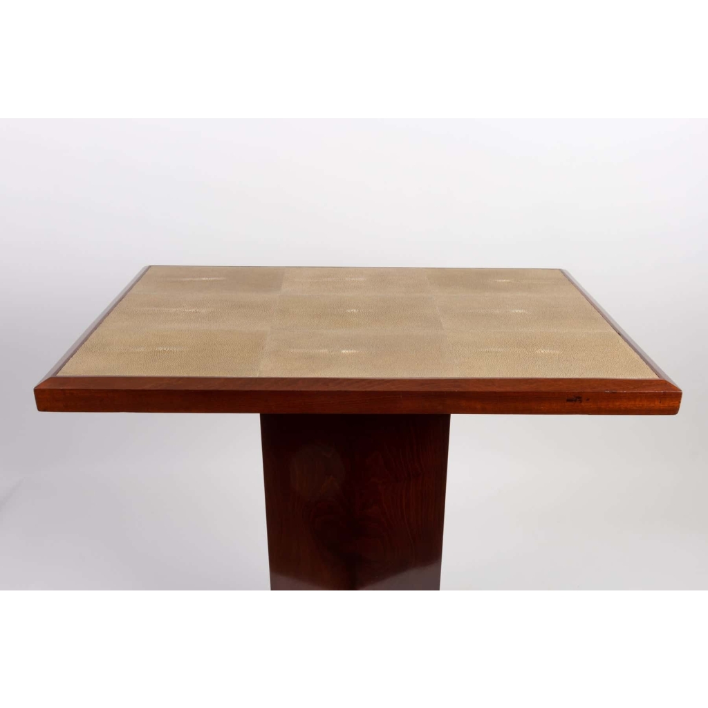 Table en acajou et dessus de galucha Art Déco | Biron Table en acajou et dessus de galucha Art Déco